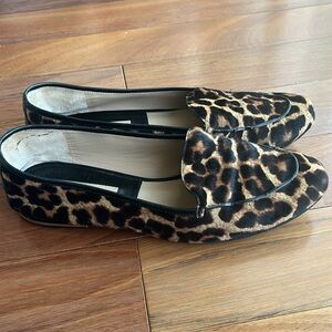 Michael Kors animal print calf hair loafers